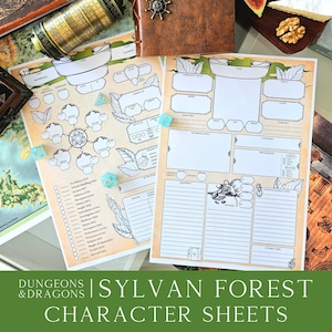 Download de Ficha de Personagem DnD, RPG de Dungeons and Dragons, PDF de Diário de Personagem DnD, TTRPG para Imprimir, Ferramenta de DM de Mesa de Dungeons & Dragons