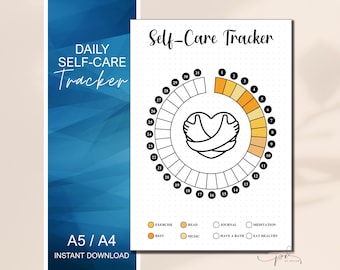 Printable Self Care Tracker: Daily Wellness Log (A4/A5 PDF)