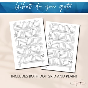 Rastreador de lectura imprimible, rastreadores de libros, registro de lectura para estantería, rastreadores de bullet journal, reto de lectura de 50 y 100 libros, plantillas de Bujo imagen 4