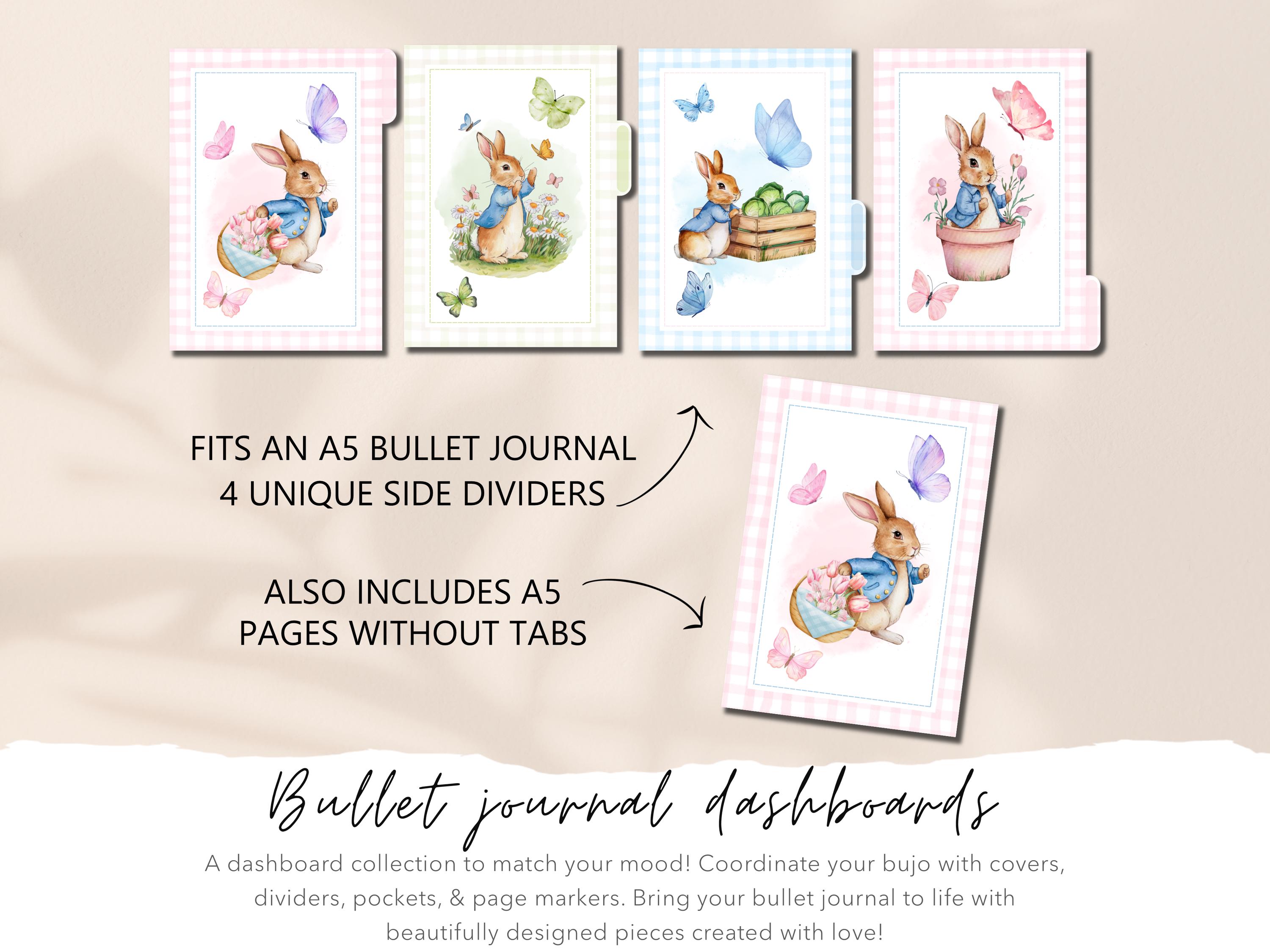 Peter Rabbit Printable Planner Dashboard Set, Beatrix Potter A5 ...
