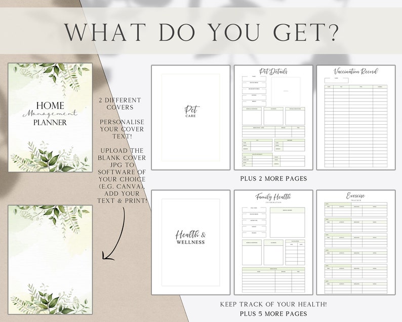 Home Management Binder Printable Household Planner, Digital Planner ...
