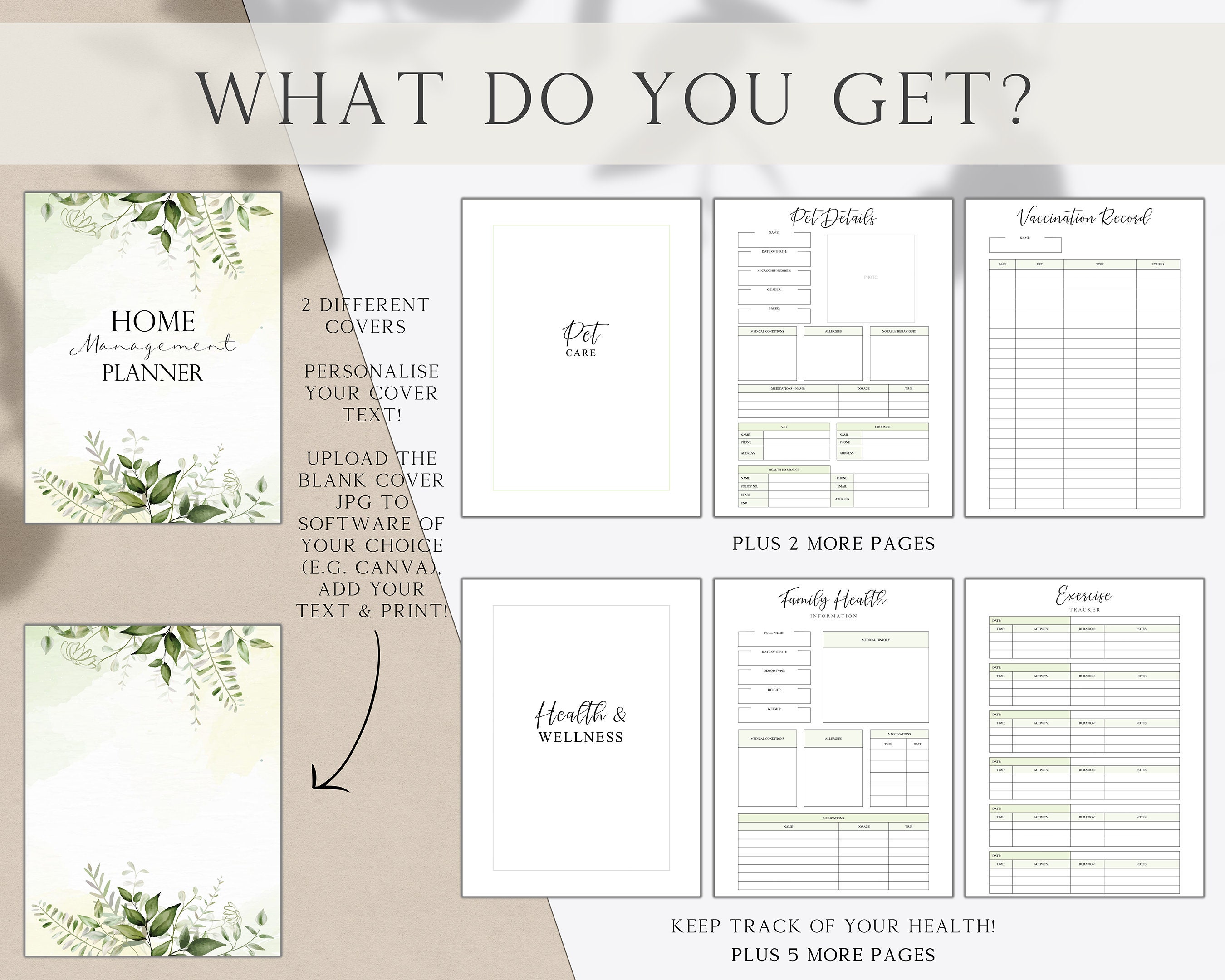 Home Management Binder Printable Household Planner, Digital Planner ...