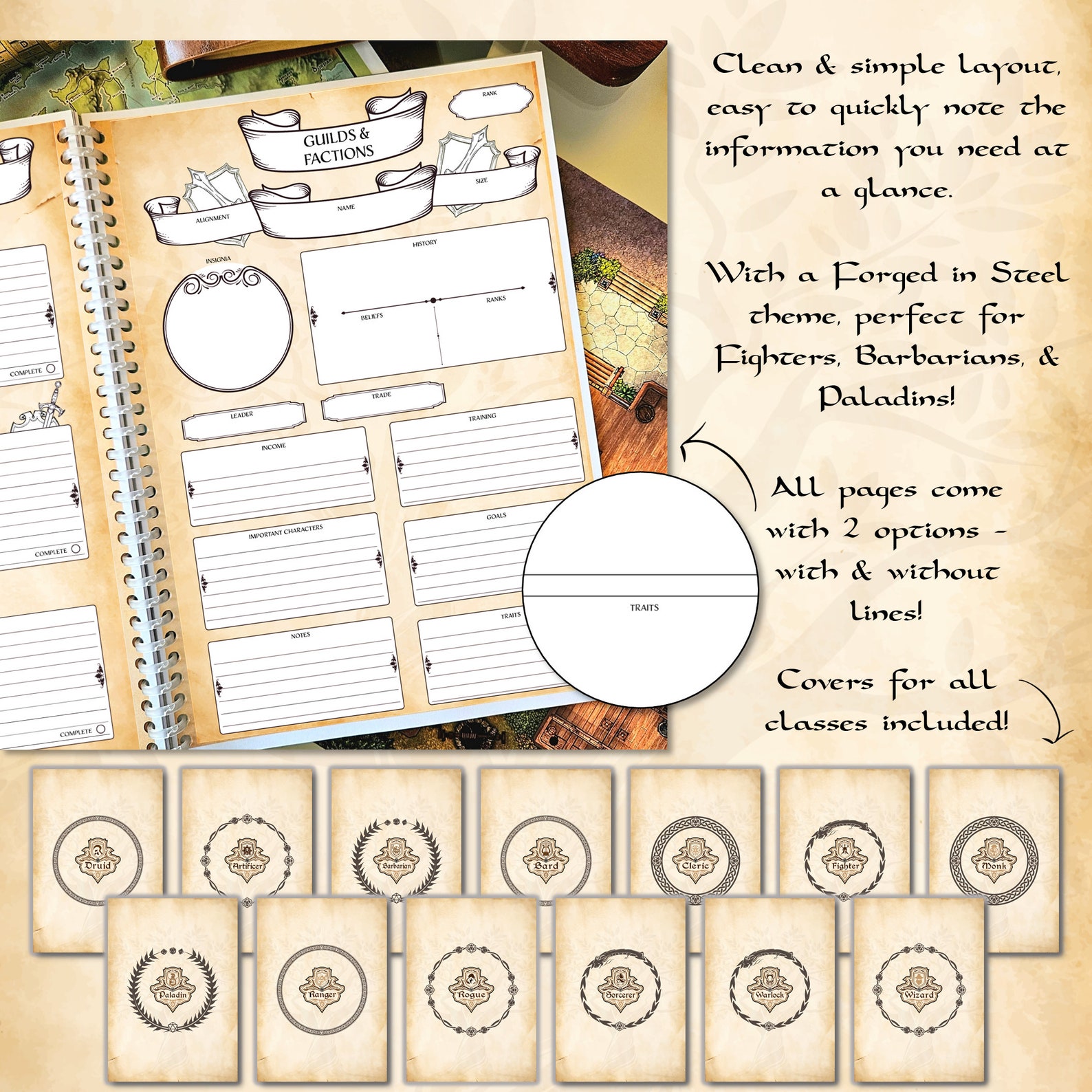 Dnd Campaign Journal Download Dungeons and Dragons RPG Dnd Etsy