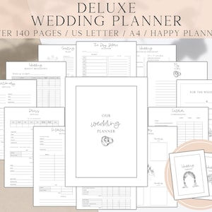 Printable Wedding Planner, Bride To Be Wedding Planner Printable, Wedding Planning Book, Wedding Binder, Wedding Organizer, Engagement Gift,