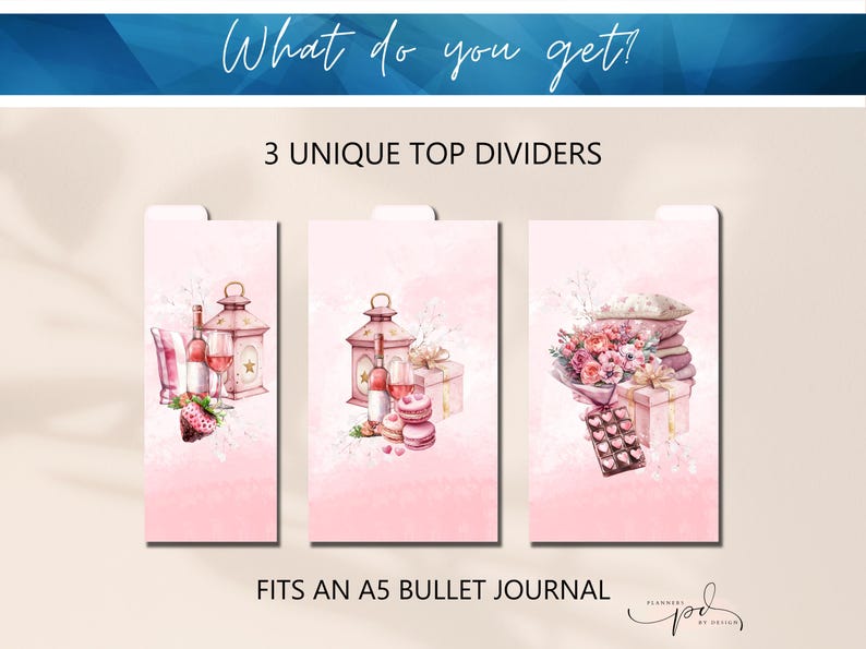 Self Care Bullet Journal Printable Dashboard Set, Valentines Bujo