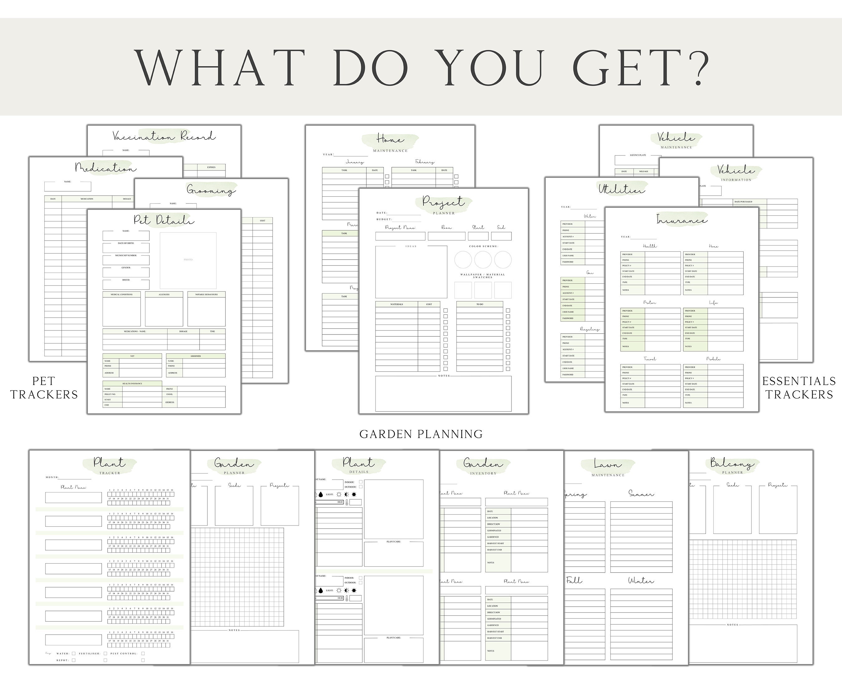 Household Binder Daily Planner Printable Home Management - Etsy