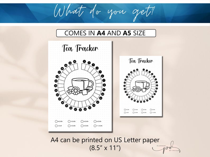 Tea Tracker, Printable Bullet Journal Daily Tea Tracker, Tea ...