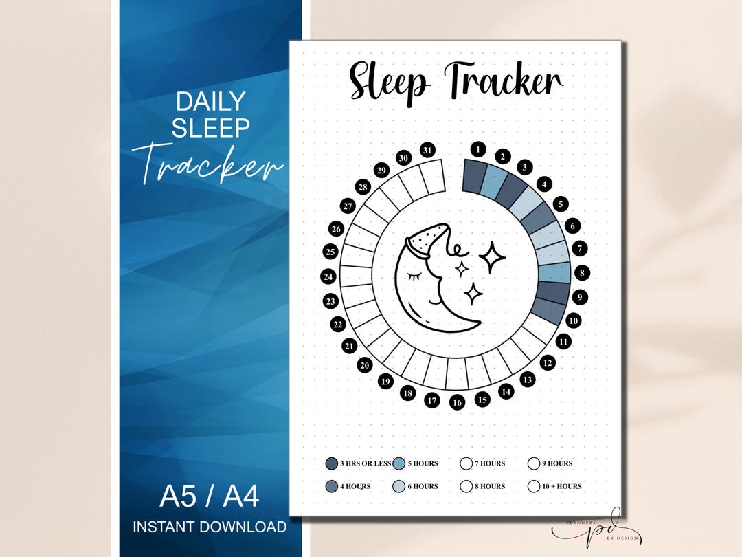 Sleep Tracker, Bullet Journal Printable, A5 and A4 Daily Habit Tracker ...