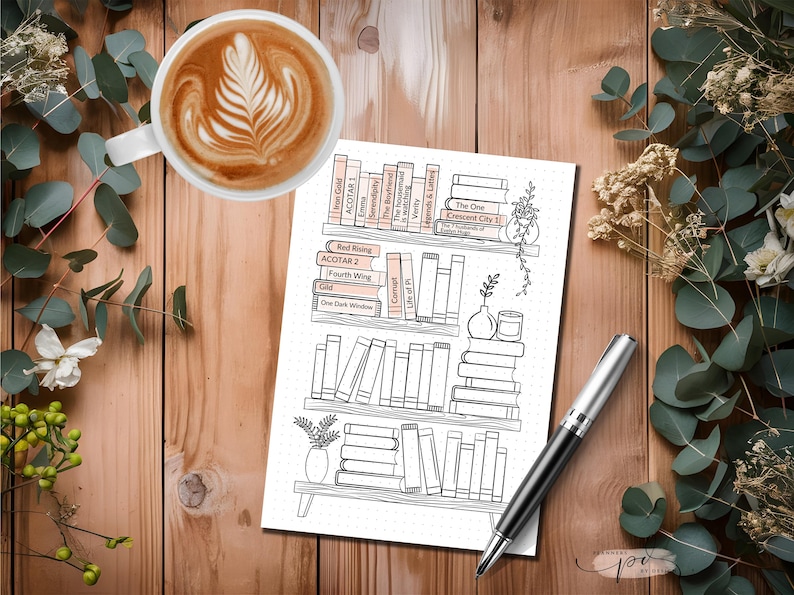 Rastreador de lectura imprimible, rastreadores de libros, registro de lectura para estantería, rastreadores de bullet journal, reto de lectura de 50 y 100 libros, plantillas de Bujo imagen 10