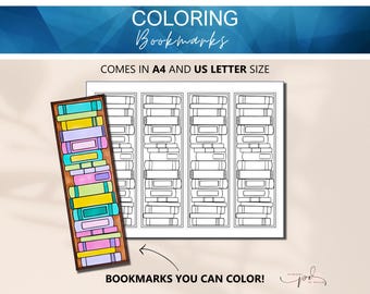 Marcadores de livros para colorir imprimíveis, rastreador de leitura, marcador de livros para colorir para adultos, marcador de livros para impressão, amante de livros, marcador digital PNG