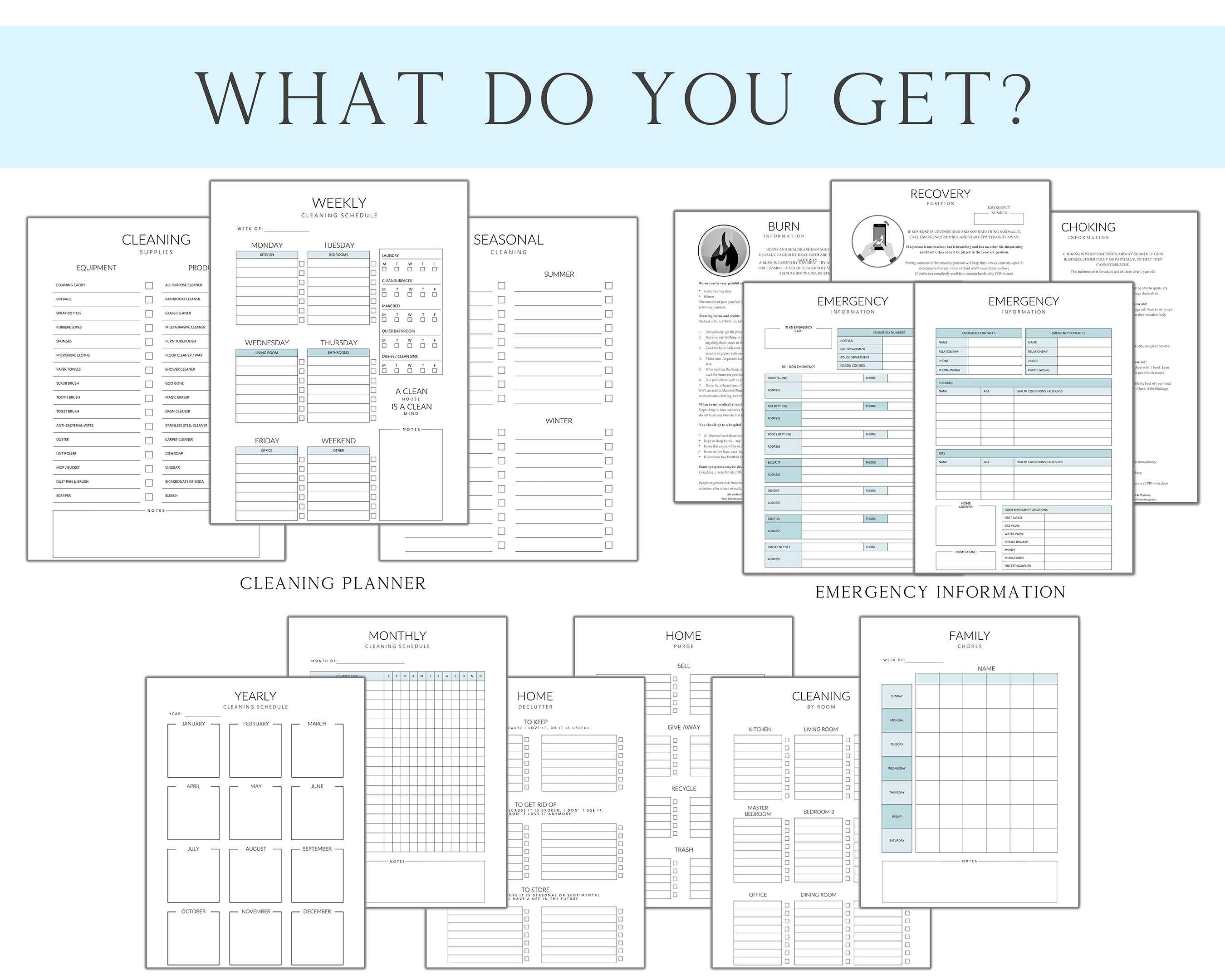 Household Binder Daily Planner Printable Home Management - Etsy