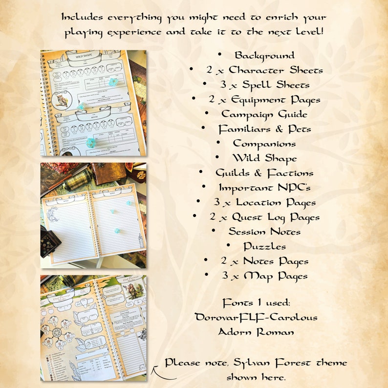 Dnd Campaign Journal Download Dungeons and Dragons RPG Dnd Etsy