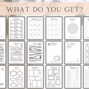 Printable Bullet Journal Bundle, Bullet Journal Printables, Premade ...
