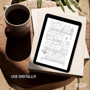 Rastreador de lectura imprimible, rastreadores de libros, registro de lectura para estantería, rastreadores de bullet journal, reto de lectura de 50 y 100 libros, plantillas de Bujo imagen 8