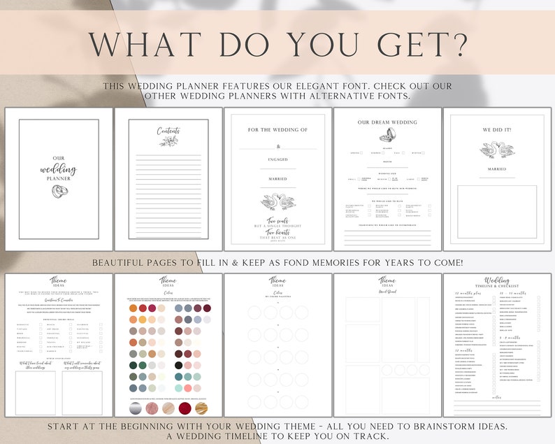 Printable Wedding Planner Bridal Planner Printable Wedding - Etsy