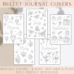 Hand Drawn Bullet Journal Clip Art. Teacher Panner Illustrations