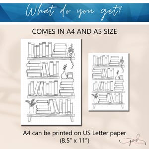 Rastreador de lectura imprimible, rastreadores de libros, registro de lectura para estantería, rastreadores de bullet journal, reto de lectura de 50 y 100 libros, plantillas de Bujo imagen 3