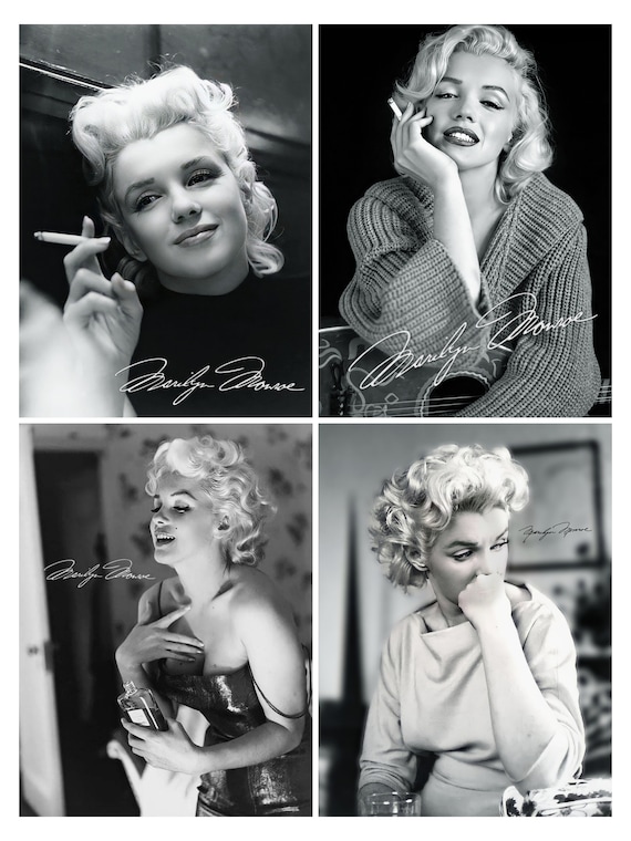 Marilyn Monroe Iconic Black and White Portrait Printable Wall -