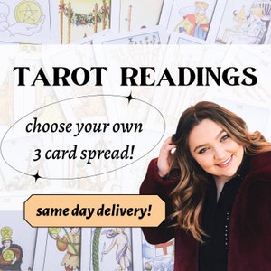 3 Card Tarot Reading Spread | Same Day Reading | 24 Hour Delivery | Spiritual Reading | Psychic Message