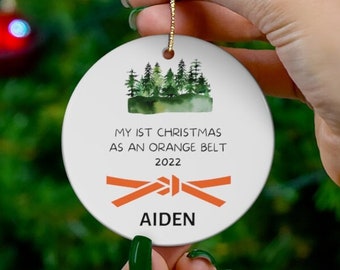 Personalized Karate Christmas Ornament, Martial Arts Gift
