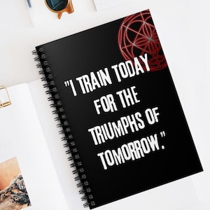Motivational Notebook, Journals,Kenpo Karate,Martial Arts,Karate Journal,Spiral Notebook,Karate gift,Jiu Jitsu,Taekwondo,MMA,Gift For Him