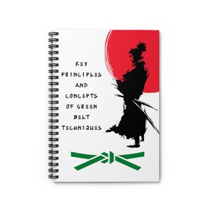 Karate Notebook, Karate Journal, Gifts For Karate, Karate Birthday, Karate Gifts, Journal, Planner, Kenpo Karate, Kenpo Karate, Green Belt