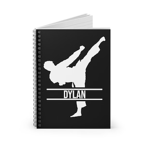 Personalized Notebook | Personalized Journal | Spiral Notebook | Martial Arts | Karate Gift | Kenpo Karate | Taekwondo | Back To School