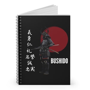 BUSHIDO Spiral Notebook, Notebooks, Journals, Kenpo Karate, Unique Martial Arts Gifts, Karate Journal, Spiral Notebook,Karate Gift