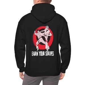 Earn Your Stripes Hooded Sweatshirt, Men&#39;s Hoodies, Martial Arts, Kenpo Karate, Karate Hoodie,Men&#39;s Pullover, Black Belt Gift, Karate Shirt