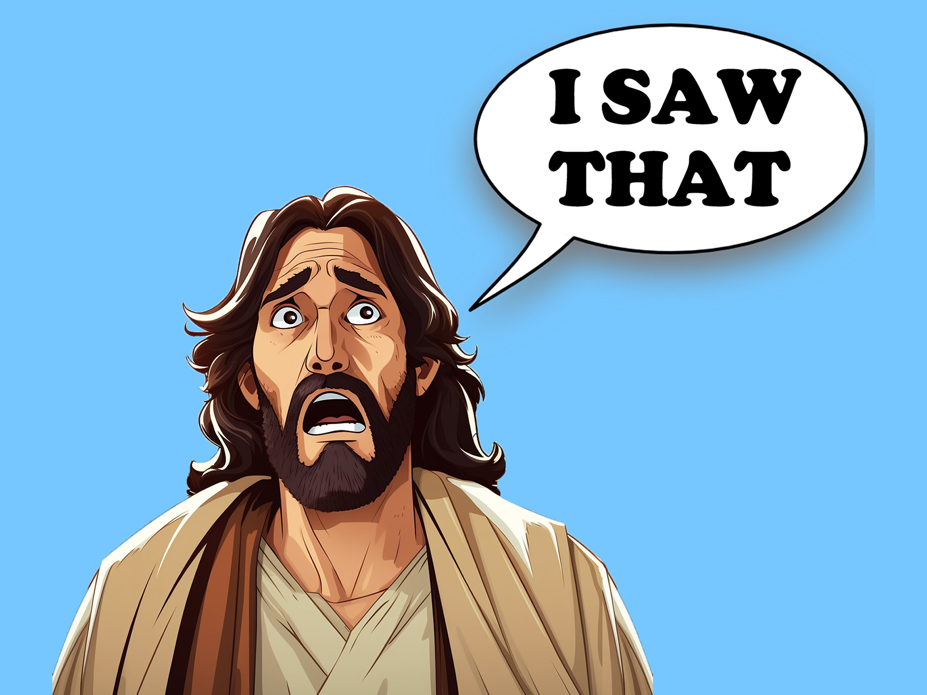 Jesus "i Saw That" | Jesus Memes | Water Bottle, Laptop | Pandemic