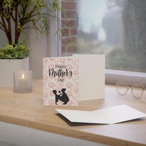 Cartão de Dia das Mães em branco, Cartão feito à mão para o Dia das Mães, Cartão de felicitações para o aniversário da mãe, Cartão simples para o Dia das Mães