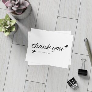 Set di cartoline di ringraziamento con buste, eleganti biglietti di ringraziamento, biglietti di auguri fatti a mano per matrimoni, eventi e celebrazioni