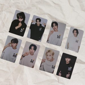 Set di 8 cartoline fotografiche in stile ATEEZ VANDYPINK / Carte Kpop fanmade con finitura lucida / Lemon Drop Golden Hour Pt 3 Merchandising non ufficiale
