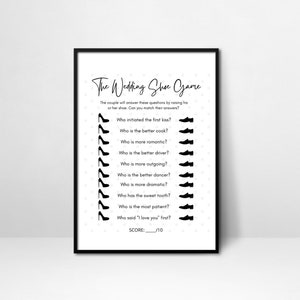 The Wedding Shoe Game | Newlyweds Game | Digital Download | Instant Download