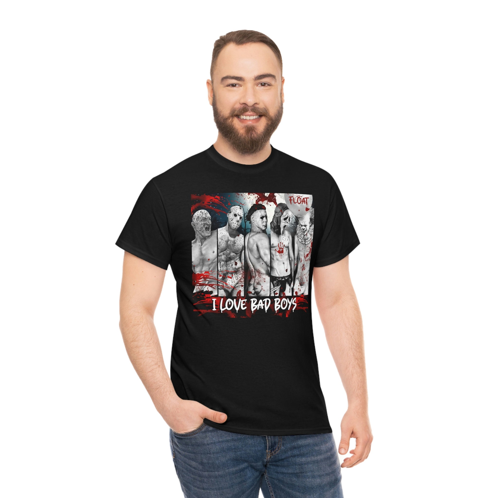 I Love Bad Boys Shirt, Classic Bad Boy Tshirt, Horror Movie Classics