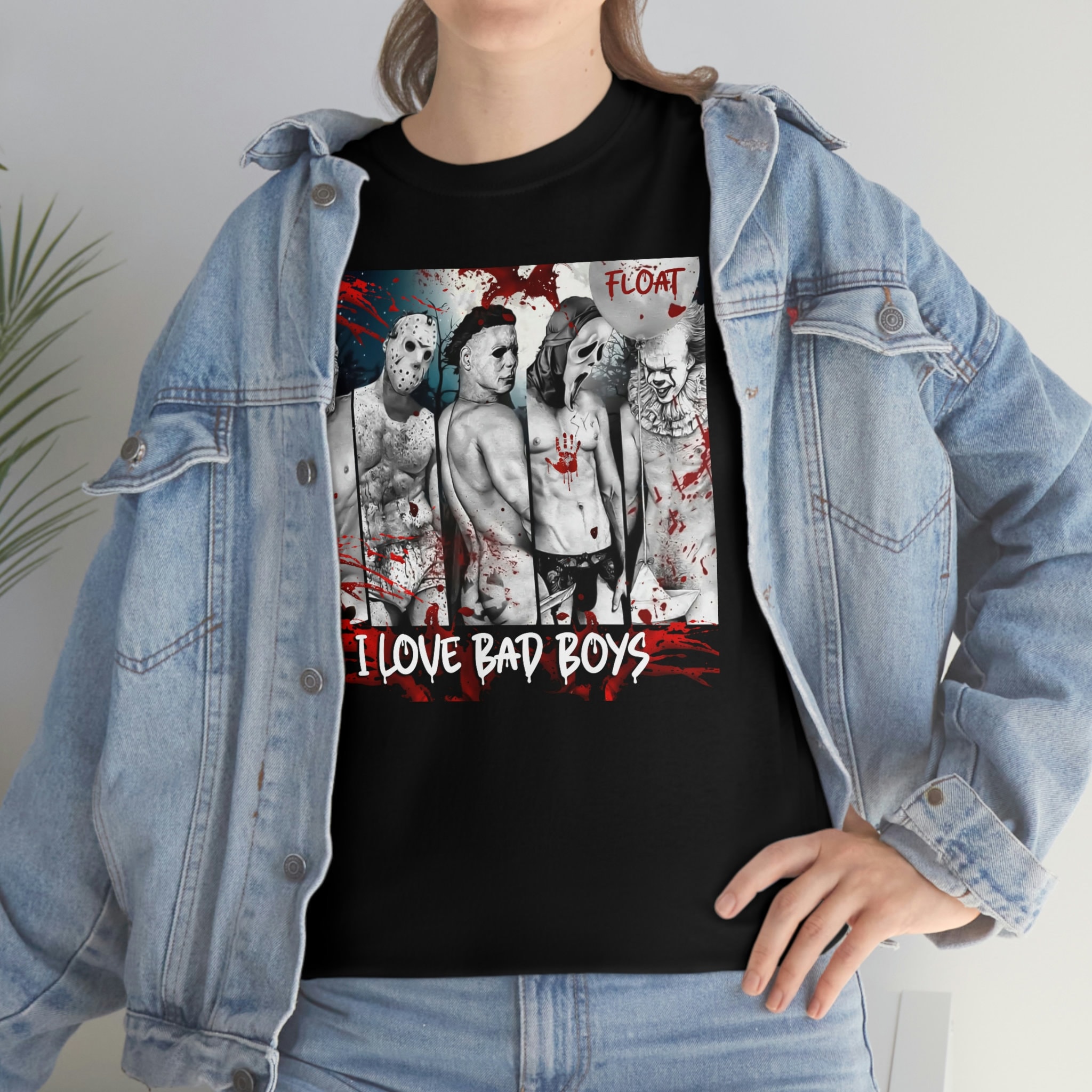 I Love Bad Boys Shirt, Classic Bad Boy Tshirt, Horror Movie Classics
