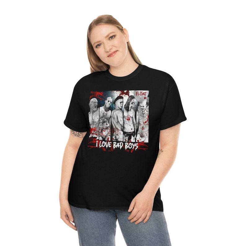 I Love Bad Boys Shirt, Classic Bad Boy Tshirt, Horror Movie Classics