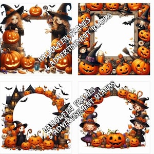 40 Halloween Rahmen/Werbung Blankobilder