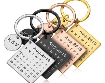 Custom DIY Personalized Calendar Keychain Handmade Keyring Gift For your Special Someone