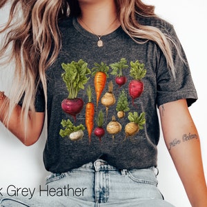 Vegetable Shirt,Gardening Vegetable Green Thumb Design,Cottagecore Clothing Foodie Gardening Tee,Fall Vegetable Tshirt,Shirts for Women