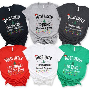 80 Quotes Most Likely And Custom Christmas Shirt,Funny Christmas Shirts,Family Matching Christmas Shirts,Christmas Custom Shirt,Family Gift