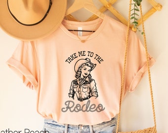 Breng me naar het Rodeo Shirt, Cowgirl Western T-shirt, Retro Cowgirl Shirt, Vintage jaren '90 Grafisch Western Shirt, Rodeo Country Western T-shirts