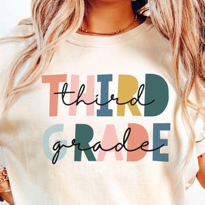 Camiseta de maestro/a de tercer grado Comfort Colors®, camiseta de maestro/a de tercer grado, camiseta de tercer grado, camiseta de escuela primaria, camiseta de maestro/a