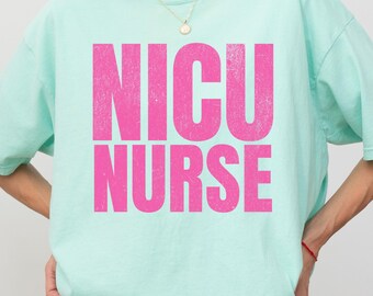 NICU RN Summer Vibes Shirt Comfort Colors Neonatal Summer TShirt Neonatal Icu Nurse Appreciation Minimal Nicu Neonatal Nurse Practitioner