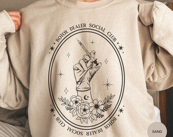 Botox Dealer Tarot Card Sweatshirt, Aesthetic Nurse Crewneck, Nurse Injector Pullover, Injector Sweatshirt, Dermatology Gift, MedSpa Apparel