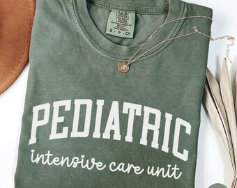 PICU Nurse Varsity Comfort Colors Shirt Pediatric ICU Shirt Picu Shirt Peds Intensive Care Unit Nursing Shirt Picu Nurse Appreciation Gift