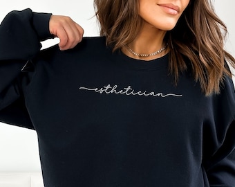 Esthetician Sweatshirt, Skincare Specialist Pullover, Estheticians Gifts, Skincare Specialist Beautician Crewneck, Cosmetology Graduate Gift