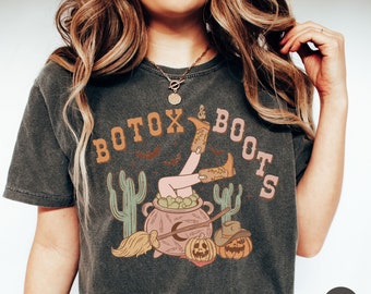Halloween Botox Shirt, Aesthetic Nurse Injector Shirt, MedSpa Shirts, Aesthetic NP Shirt, Dermatology Gift, Boots and Botox, Western Style