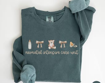 NICU RN Coquette Sweatshirt Comfort Color Neonatal Nurse Retirement Gift Neonatal Icu Nurse Appreciation Nicu Neonatal Nurse Practitioner