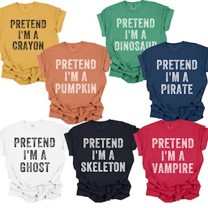 Funny Halloween Party Shirts, Adult Halloween Costume, Pretend I'm A Ghost Shirt, Last Minute Halloween Costume, Crayon Costume, Group Shirt